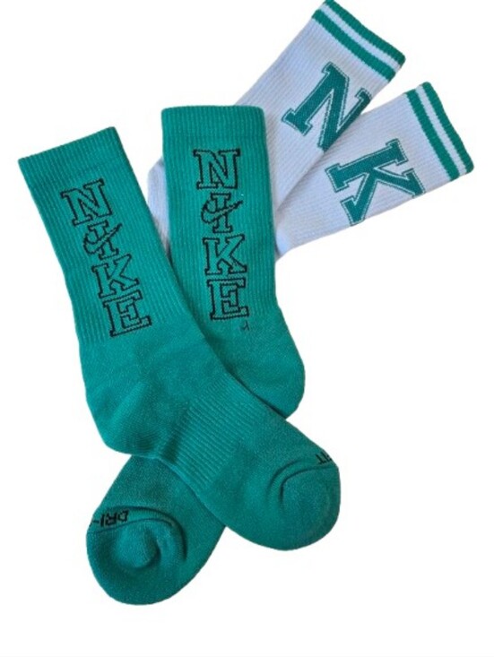 Nike Accessories - NWoT Nike 2 Pair Retro Crew Socks Green Gray